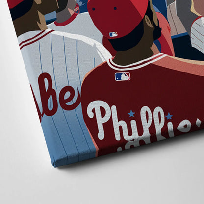 Philadelphia Phillies Celebration Canvas Close Up