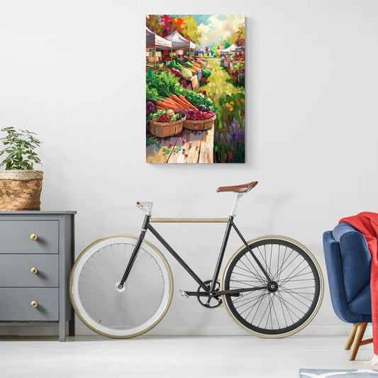 Madison Farmers Market Delight - Canvas Wall Art Living Room