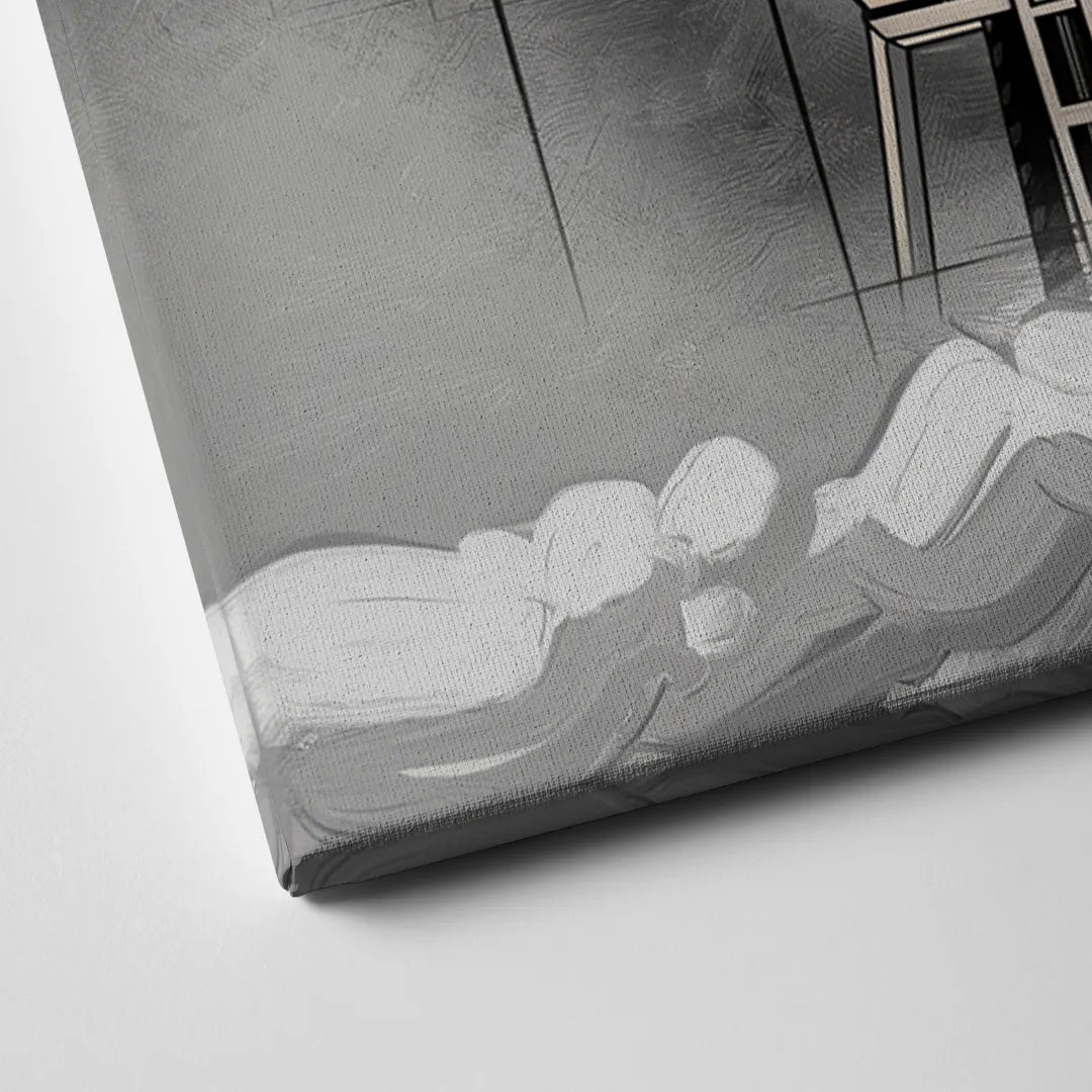 Seattle Space Needle Silhouette Canvas Close Up