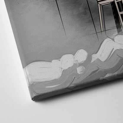 Seattle Space Needle Silhouette Canvas Close Up