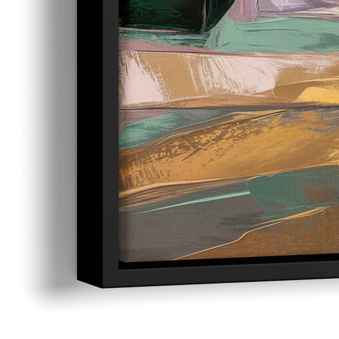 Tampa Bayshore Boulevard Scene - Close-Up Black Frame Canvas