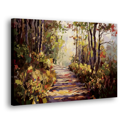 Gatlinburg Trail Through The Forest - Canvas Print Art Sides