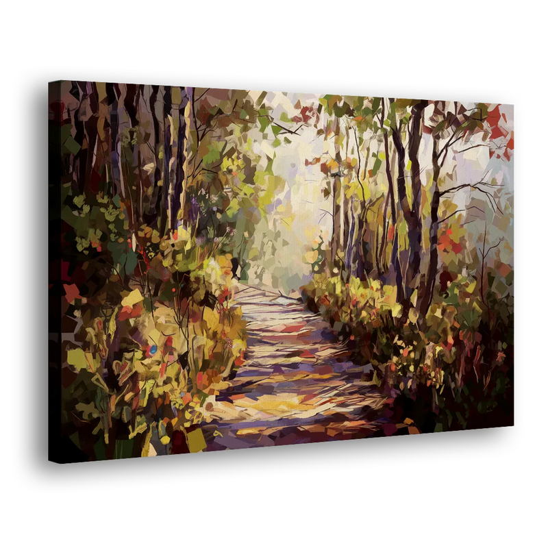 Gatlinburg Trail Through The Forest - Canvas Print Art Sides