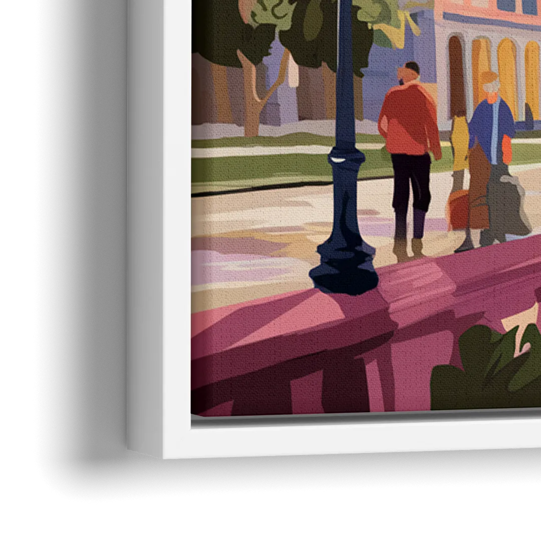 Wichita Historic Landmarks - Close-Up White Frame Canvas