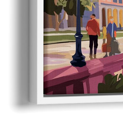 Wichita Historic Landmarks - Close-Up White Frame Canvas