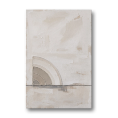 3D Plaster Wall Art with a Combed Quarter Arch - Canvas Wall Art - Front