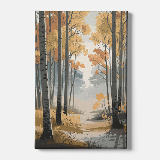 Aspen Tranquil Woodland - Canvas Wall Art