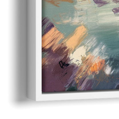 Philadelphia Skyline Reflections - Close-Up White Frame Canvas