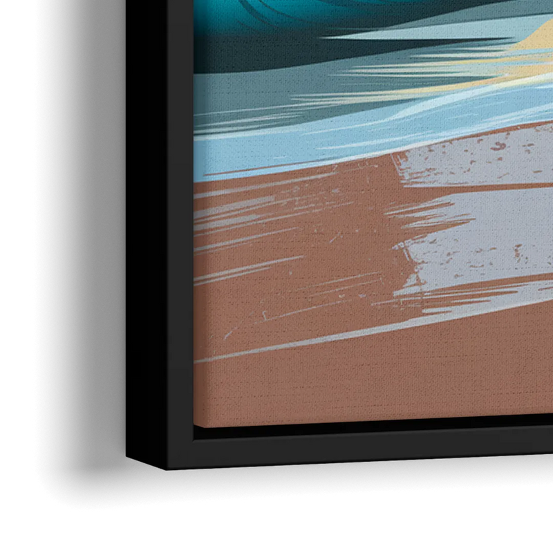 Corona Beach Vibes - Close-Up Black Frame Canvas