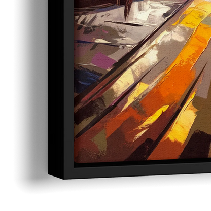 San Diego Historic Gaslamp District - Close-Up Black Frame Canvas