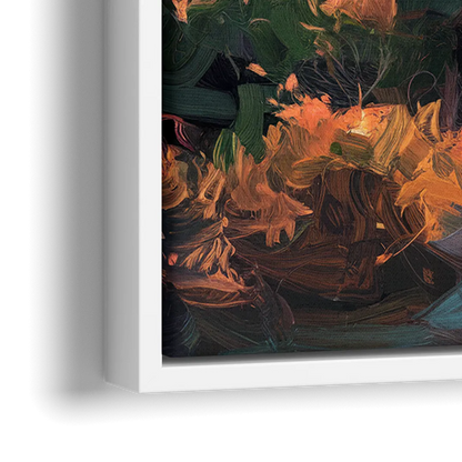 Anaheim Sunset Views - Close-Up White Frame Canvas