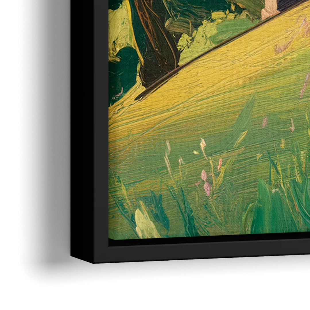 Birmingham Vulcan Statue View - Close-Up Black Frame Canvas