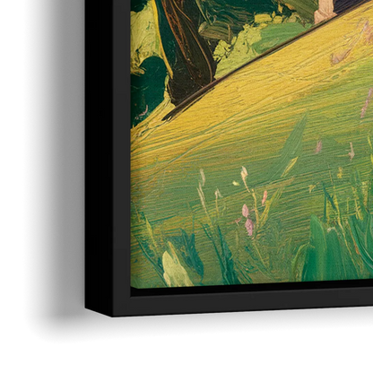 Birmingham Vulcan Statue View - Close-Up Black Frame Canvas