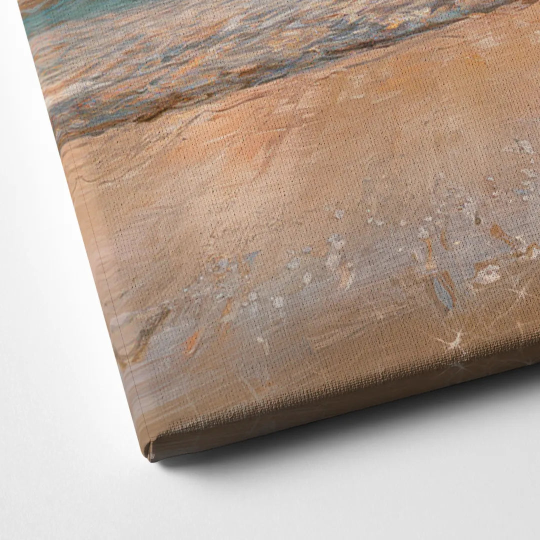 Seaside Waves And Sand Canvas Close Up