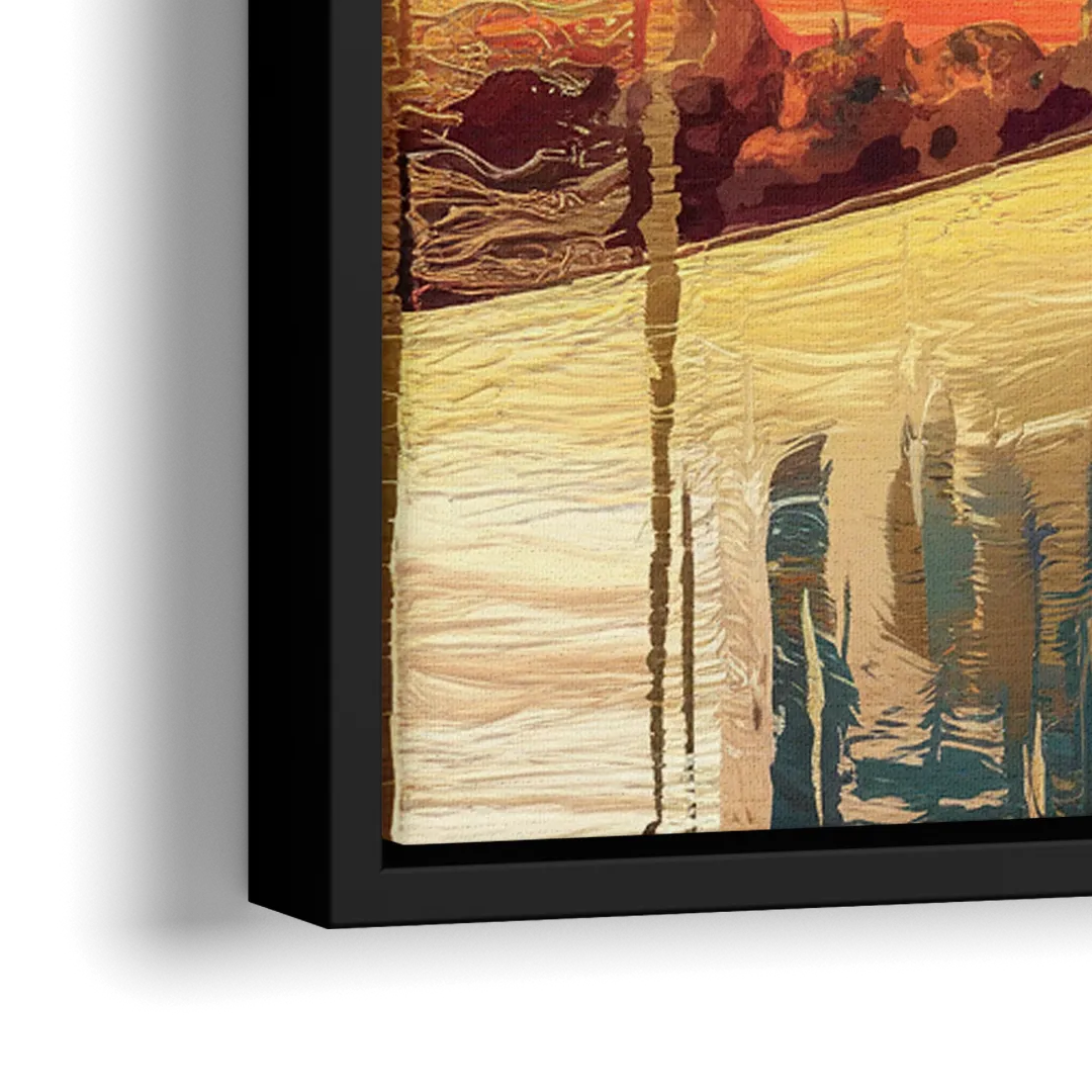 Burlington Scenic Horizons - Close-Up Black Frame Canvas