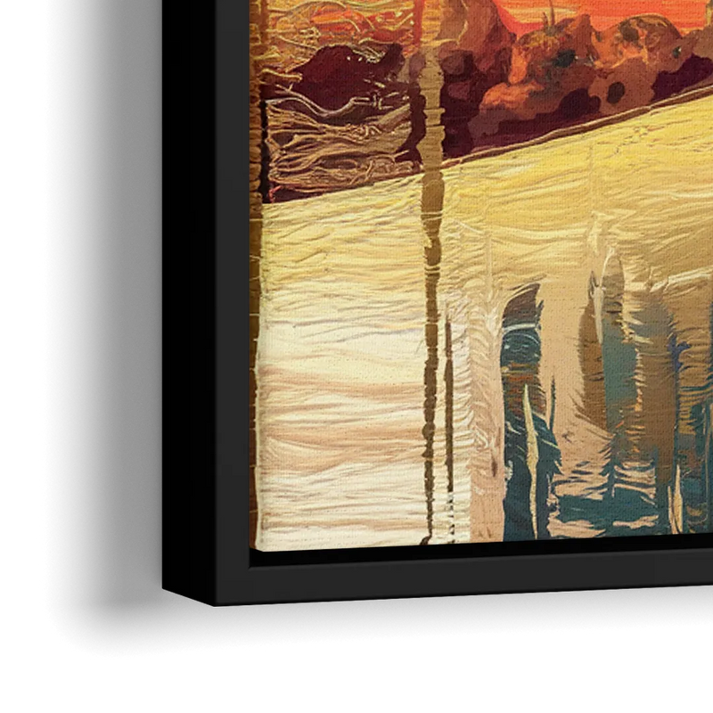 Burlington Scenic Horizons - Close-Up Black Frame Canvas