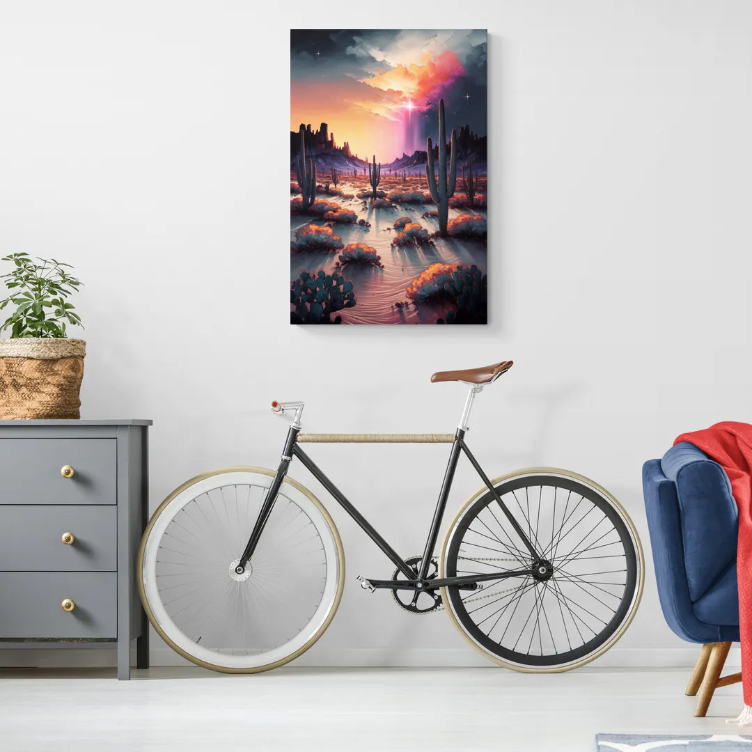 Phoenix Desert Twilight Glow - Canvas Wall Art Living Room