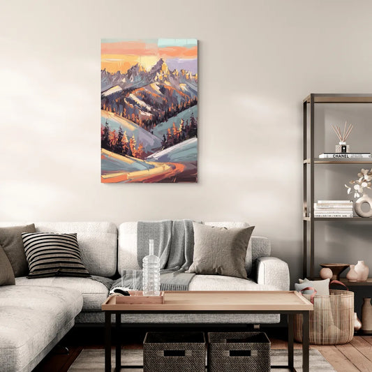 Park City Sunrise Panorama - Canvas Wall Art Living Room