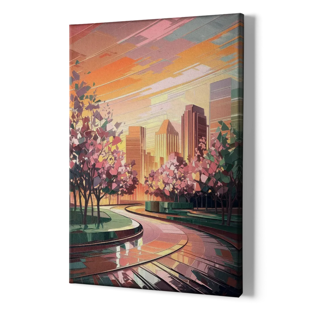 Anaheim Cityscape Vibes - Canvas Print Art Sides