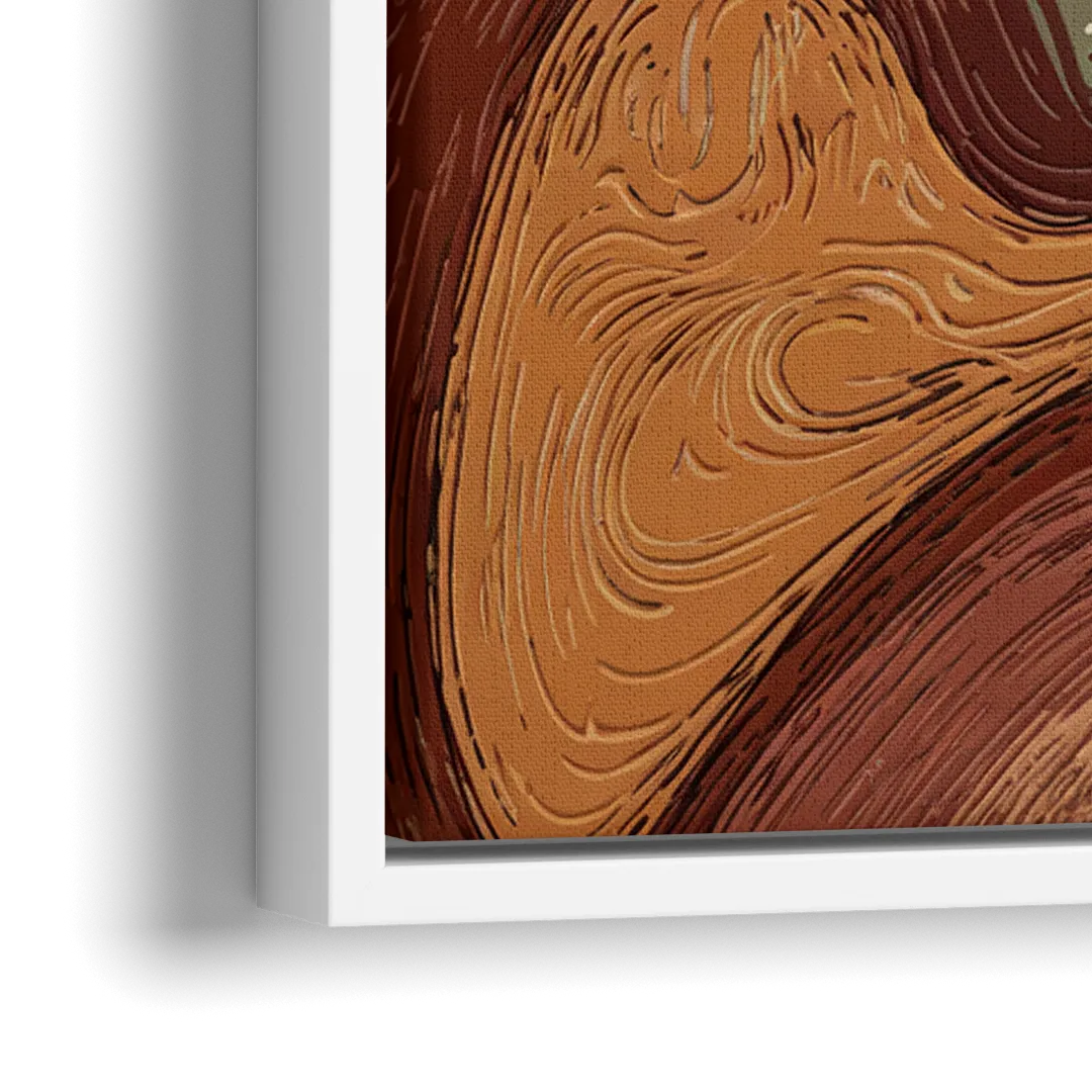 Bisbee Rustic Mountain Scene - Close-Up White Frame Canvas