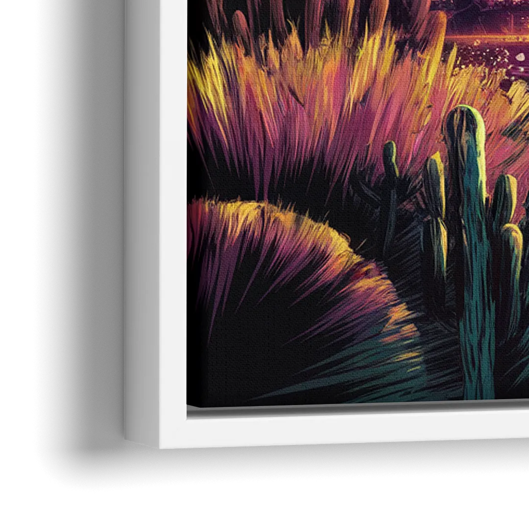 El Paso Scenic Landscape - Close-Up White Frame Canvas