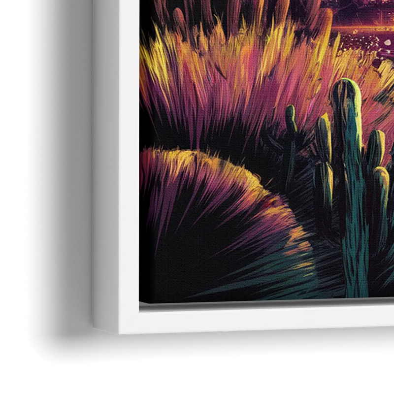 El Paso Scenic Landscape - Close-Up White Frame Canvas