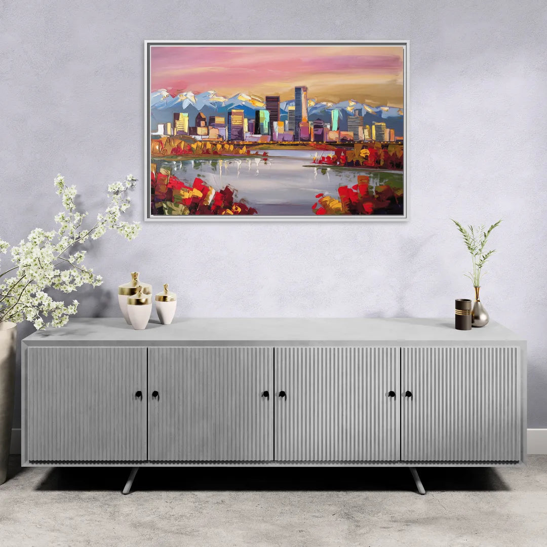 Denver Art Museum Highlights - Living Room White Frame Canvas