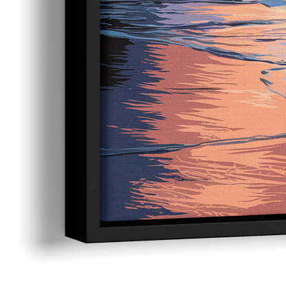 Los Angeles Santa Monica Pier - Close-Up Black Frame Canvas