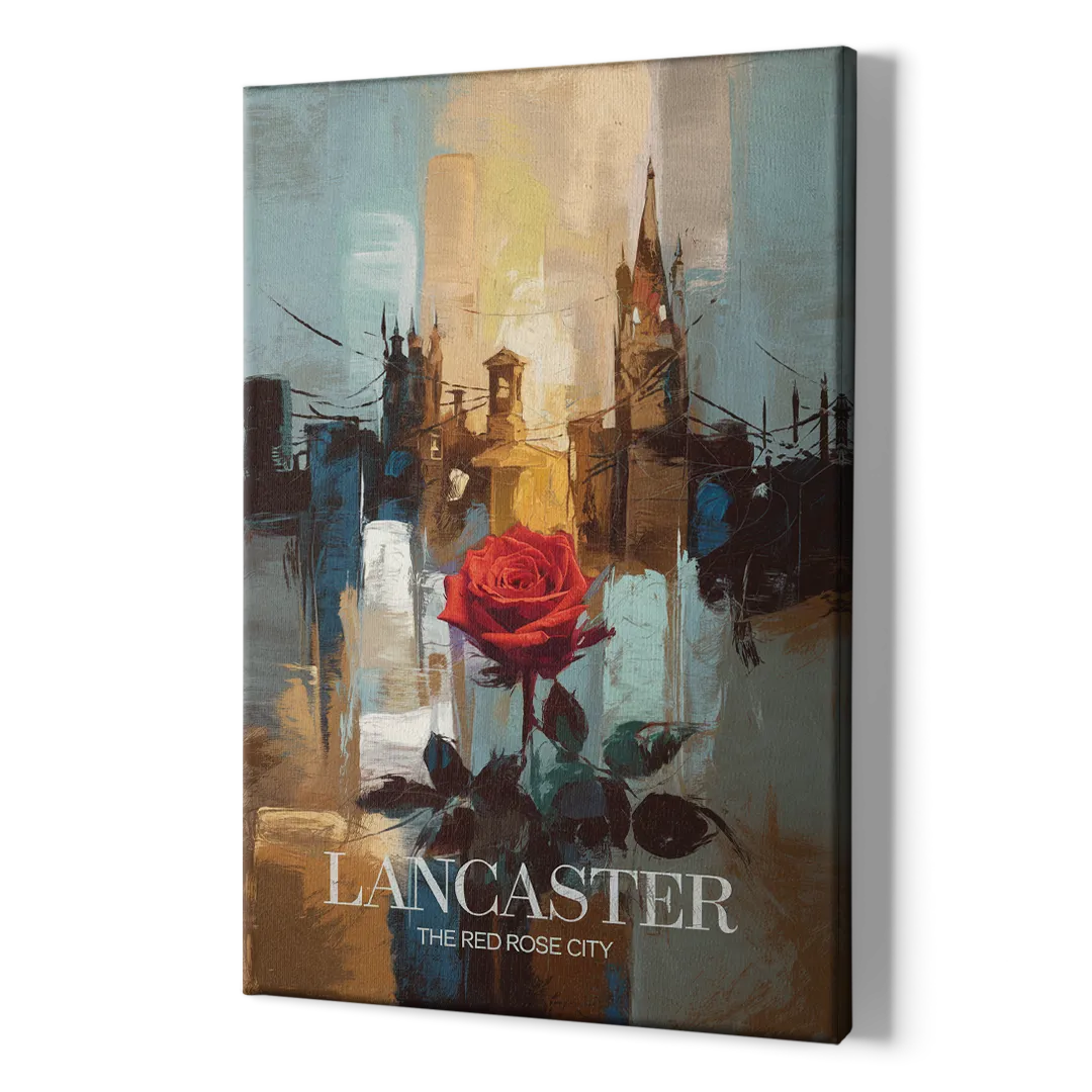 Lancaster Red Rose City - Canvas Print Art Sides
