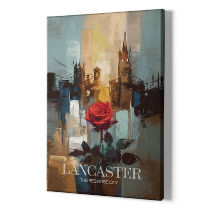 Lancaster Red Rose City - Canvas Print Art Sides