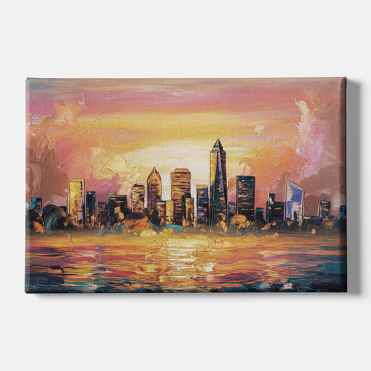 Salem Skyline Sunset - Canvas Wall Art