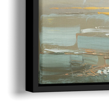 Corpus Christi Seagulls In Flight - Close-Up Black Frame Canvas