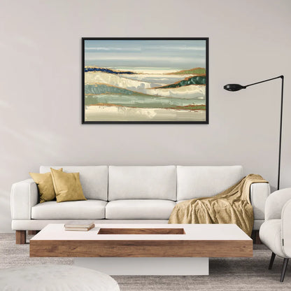 Eugene Abstract Landscape - Living Room Black Frame Canvas