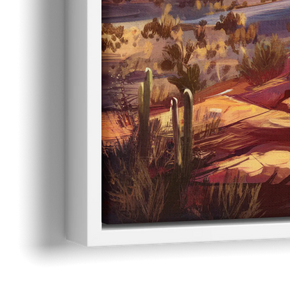 Mesa Nature Escape - Close-Up White Frame Canvas