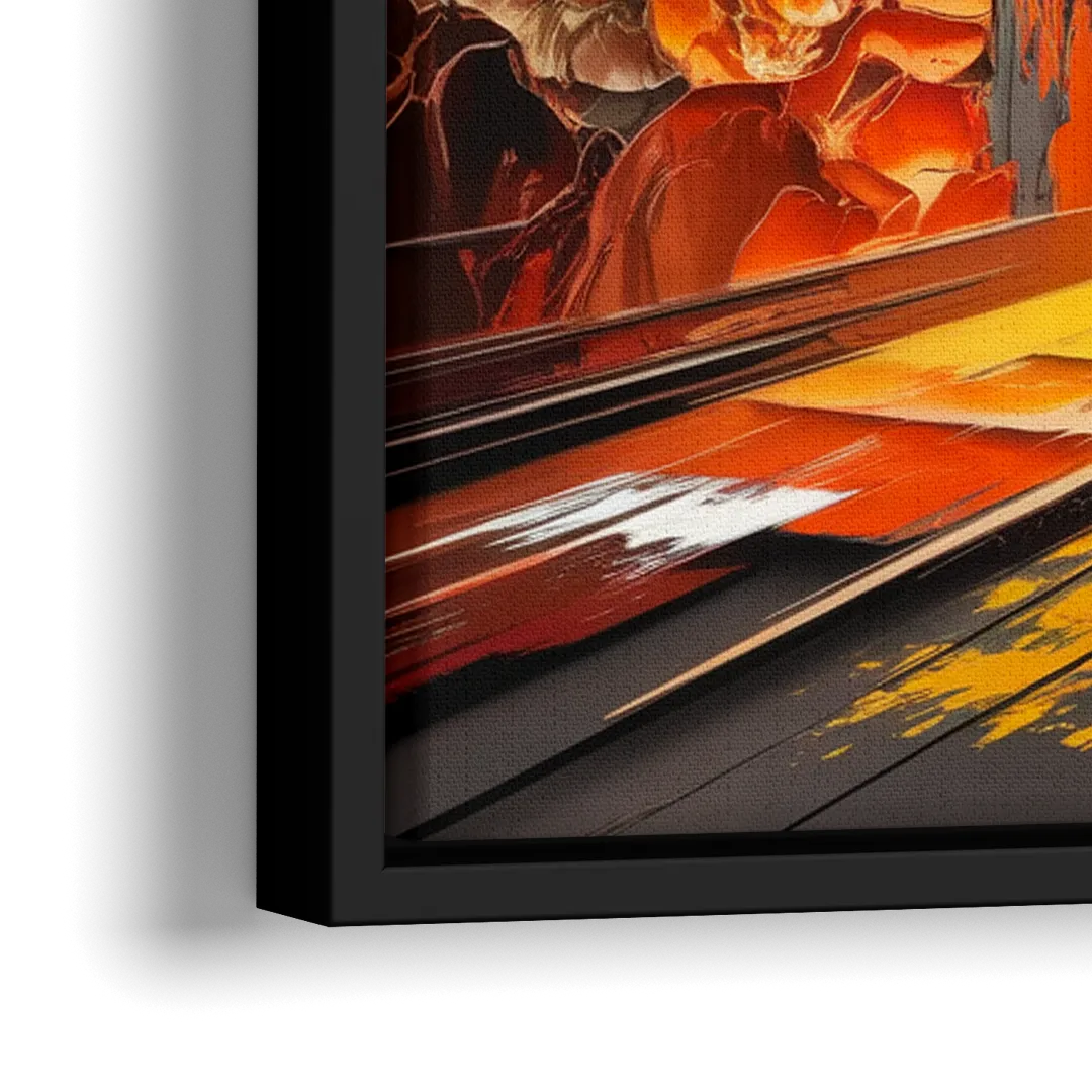 Ashland Street Art Vibes - Close-Up Black Frame Canvas
