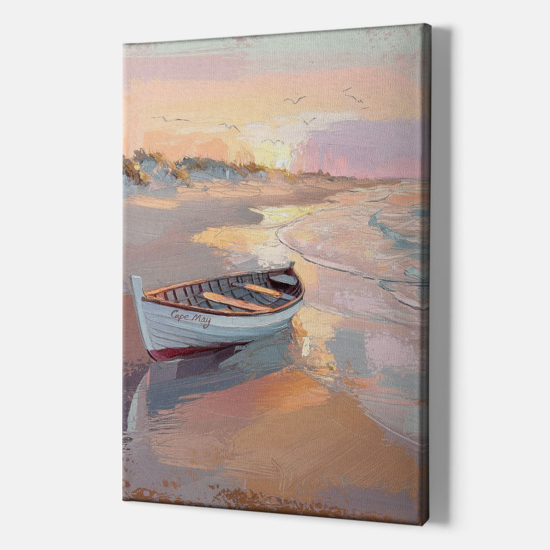 Cape May Beach Sunrise - Canvas Wall Art Indoor