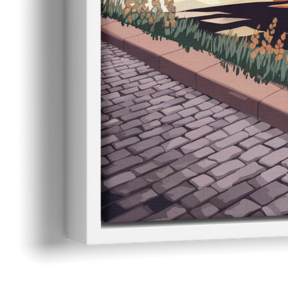 Philadelphia Waterfront - Close-Up White Frame Canvas