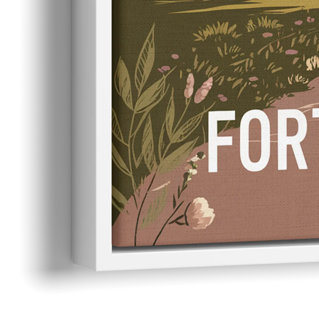 Fort Wayne Scenic Trails - Close-Up White Frame Canvas