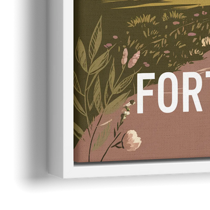 Fort Wayne Scenic Trails - Close-Up White Frame Canvas