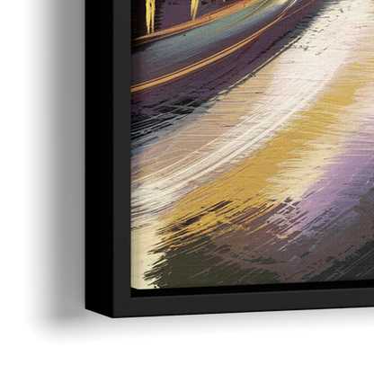 Mobile Downtown Aesthetic - Close-Up Black Frame Canvas