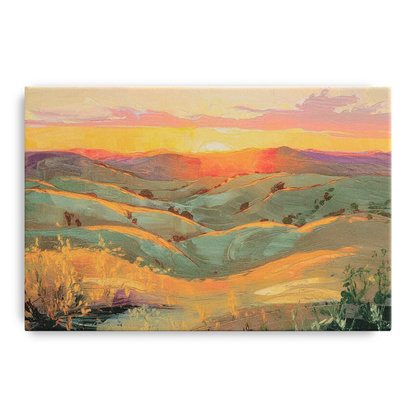 Bisbee Sunset Over Hills - Canvas Wall Art