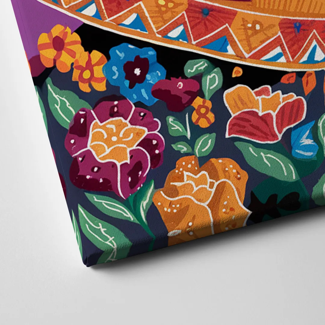 San Antonio Fiesta Colors Canvas Close Up