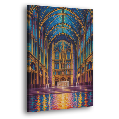 Notre Dame Basilica Interior - Canvas Print Art Sides