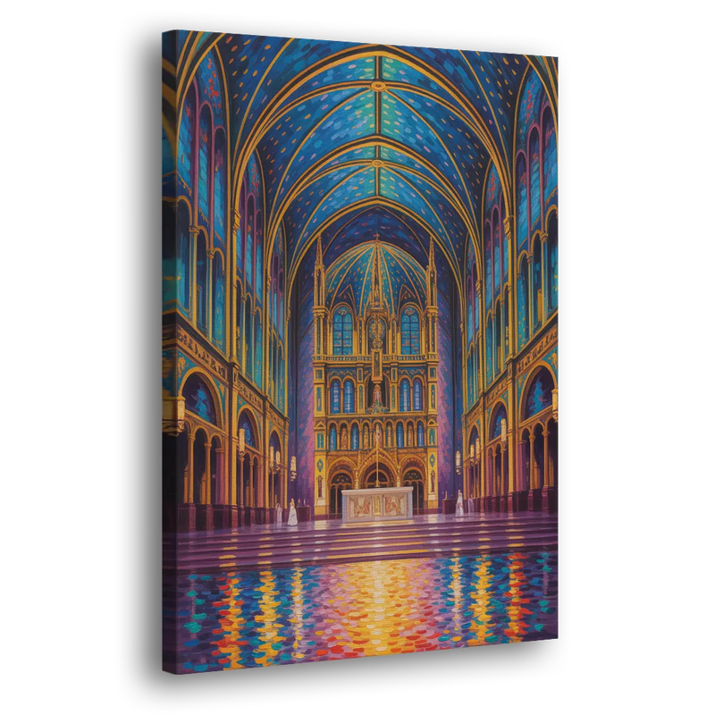 Notre Dame Basilica Interior - Canvas Print Art Sides