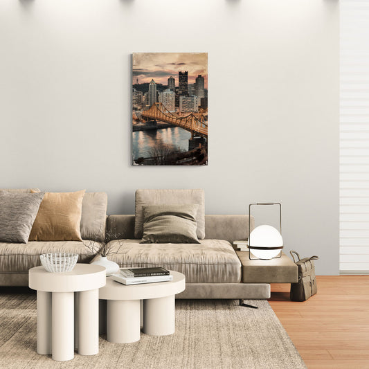 Pittsburgh Historic Landmarks - Canvas Wall Art Living Room