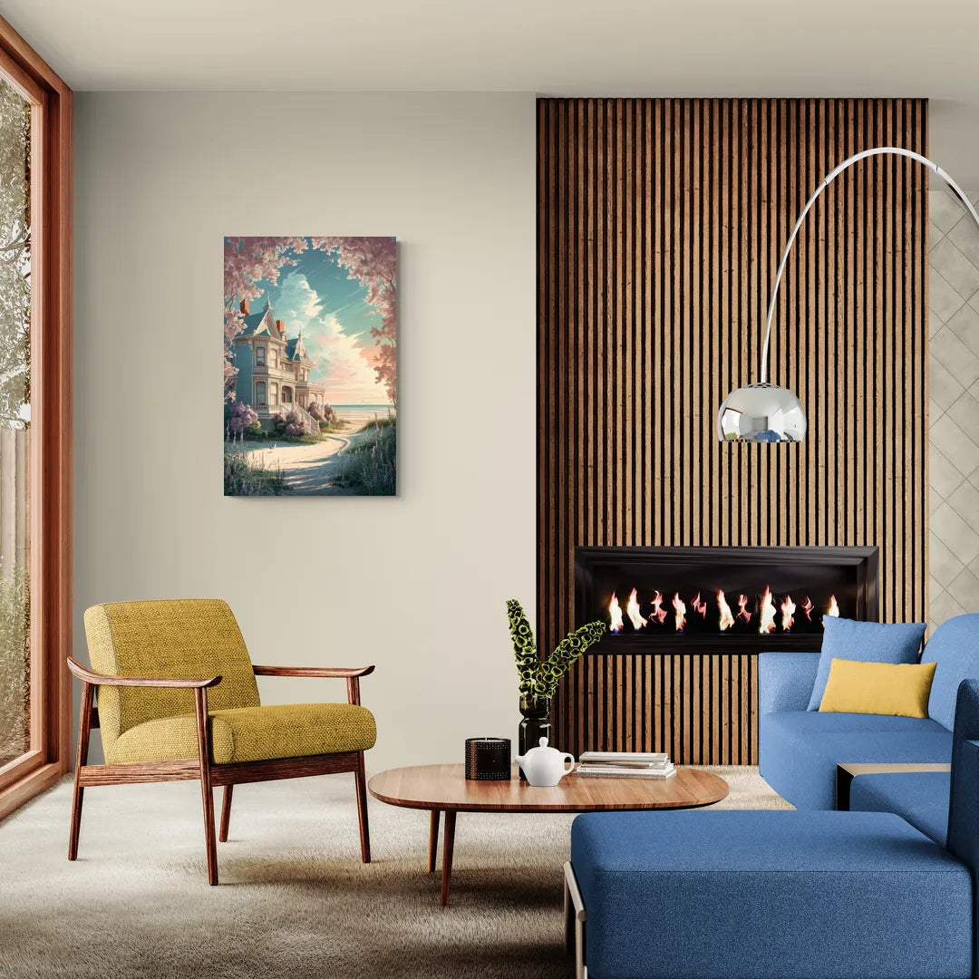 Cape May Victorian Charm - Canvas Wall Art Living Room