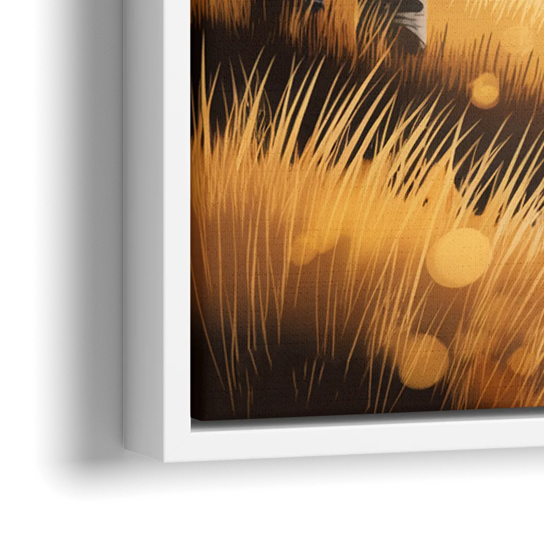 Aspen Sunrise Glow - Close-Up White Frame Canvas