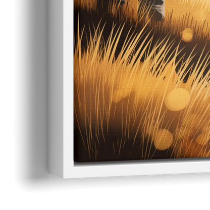 Aspen Sunrise Glow - Close-Up White Frame Canvas
