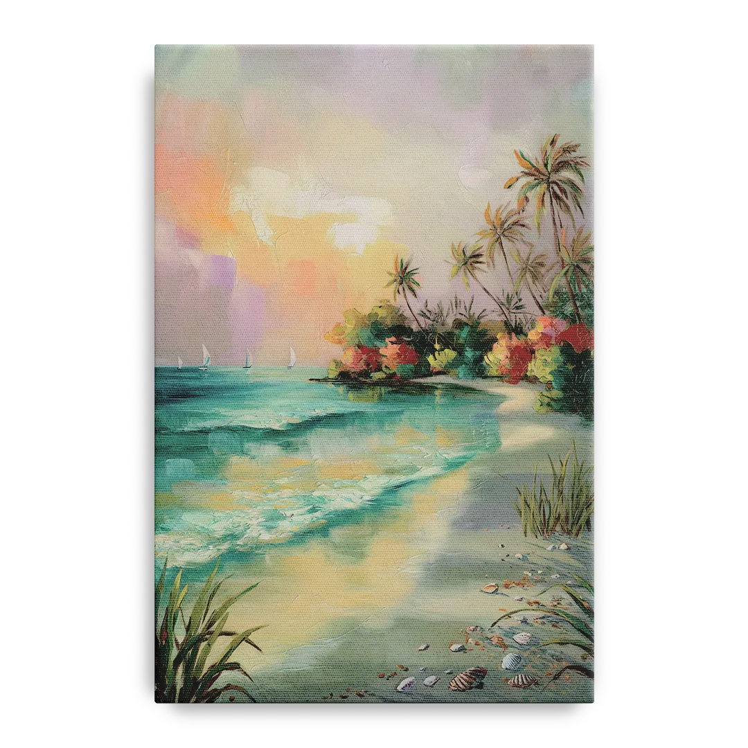 Hilton Head Island Tropical Paradise - Canvas Wall Art
