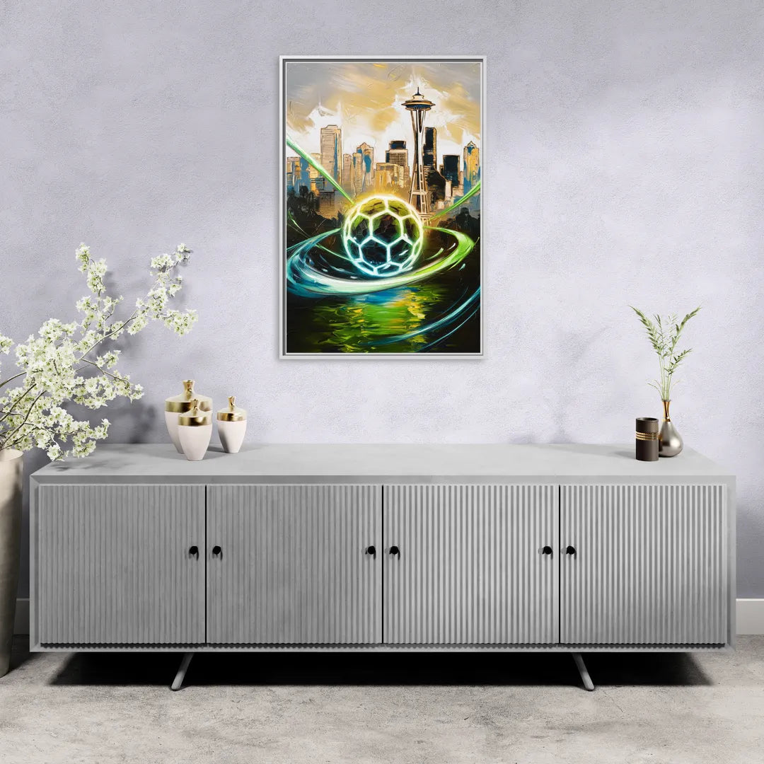 Seattle Sounders FC Spirit - Living Room White Frame Canvas